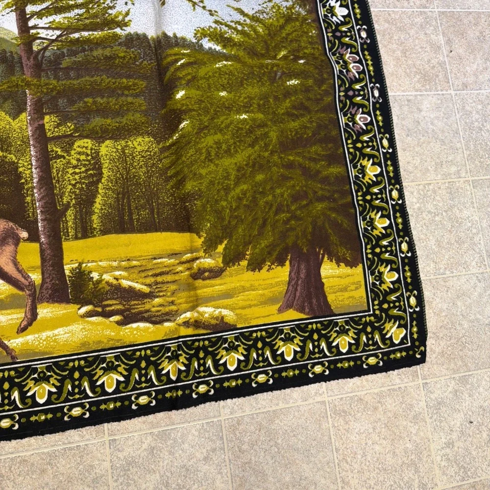 56 X 39 ROC Deer Wall Tapestry 100% Cotton Made in Turkey, Hunting Outdoorsy